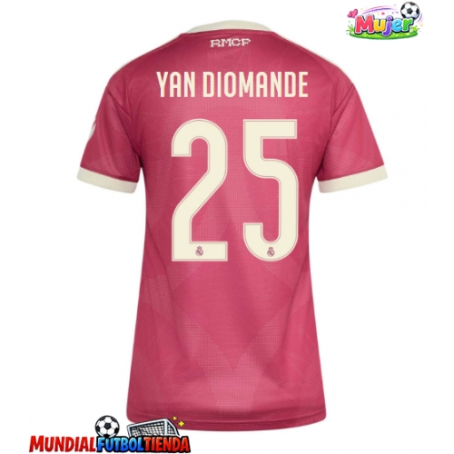 Camiseta Real Madrid Yan Diomande #25 Tercera Equipación Replica 2026-27 para mujer mangas cortas